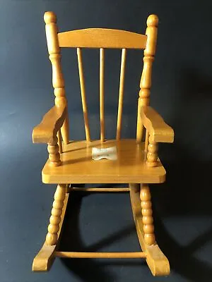 Vintage Wooden Doll Rocking Chair 9” Spindle Back Berkeley Designs-Chair Only • $14.99