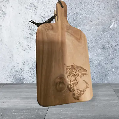 Accacia Chopping Board - Horses • £7.50