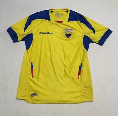 Marathon F.E.F. Ecuador National Team Soccer Home Jersey Mens L 2014 2015 2016 • $40