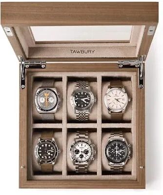 TAWBURY Wood Watch Box Organizer For Men – 6 Watch Display Case For Men | Woo... • $232.68