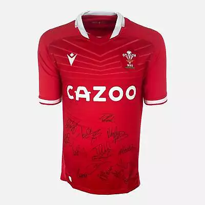 Squad Signed Wales Rugby Shirt 2021-22 Home [14 Autographs] • £439.99