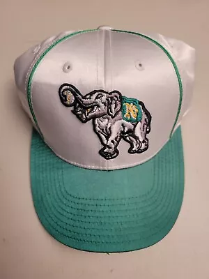 Vtg Oakland A's Athletics Hat 6 Panel Green Full Satin American Needle Stomper • $23.99