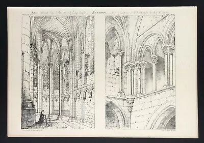 £26.95 • Buy France Cathedral AUXERRE Burgundy Specimens Of Medieval Architecture 1862