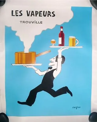 Vintage French Food Poster Mounted On Linen • $135