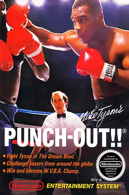 Mike Tyson's Punch Out Nintendo NES BOX ART Premium POSTER MADE IN USA - NES092 • $13.48