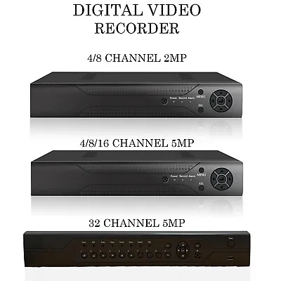 CCTV DVR 5MP/2MP 4 8 16 32 Channel Digital Video Recorder AHD 1920P VGA HDMI BNC • £59.90