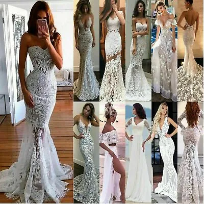 $37.59 • Buy Women Lady Formal Wedding Evening Party Cocktail Gown Prom Bridesmaid Long Dress