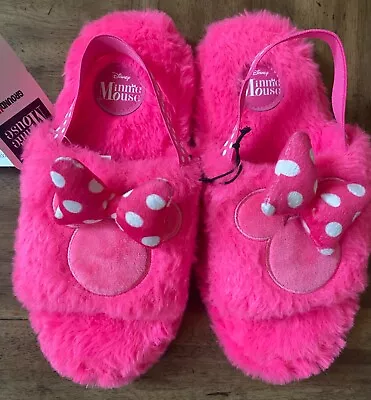 Disney MINNIE MOUSE Little Girls Slippers House Shoes | Kid 3 • $15