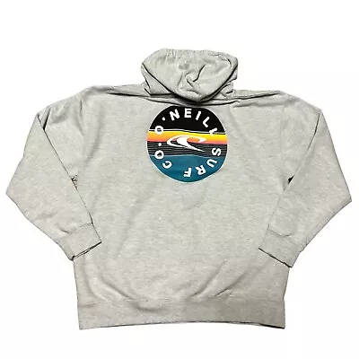 O'neil Surf Co Hoodie Sz Xl Gray Logo On O'niel Tag Surfer Beach Mens • $24.64