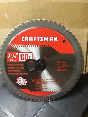 Craftsman CMAS272560 7-1/4  60-Tooth Carbide Circular Saw Blade Brand New • $12.49