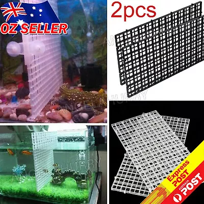 2Pcs Fish Grid Divider Durable Holder Fish Tank Tray Egg Crate Aquarium NEW • $6.77