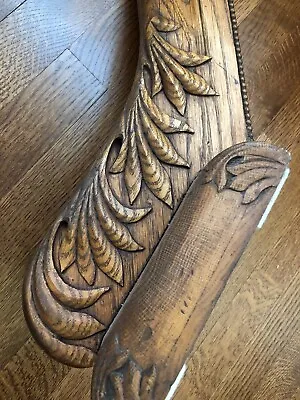 Antique Carved Newel Post Top/ Cap- Hand Carved Oak 1890s • $125