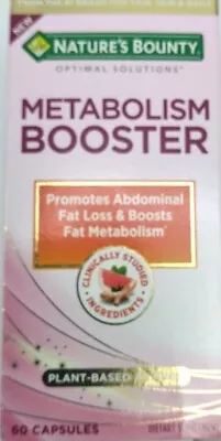 Nature’s Bounty Optimal Solutions Metabolism Booster 60 Capsules Plant-Based NEW • $12.99