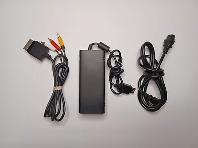 XBOX 360 Slim  S  Official OEM Power Supply Adapter + A/V Cables Bundle Lot • $19.99