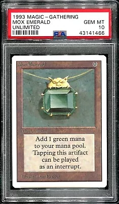 Mox Emerald Unlimited Edition PSA 10 BGS 9.5 Gem Mint MTG Magic The Gathering • $21985