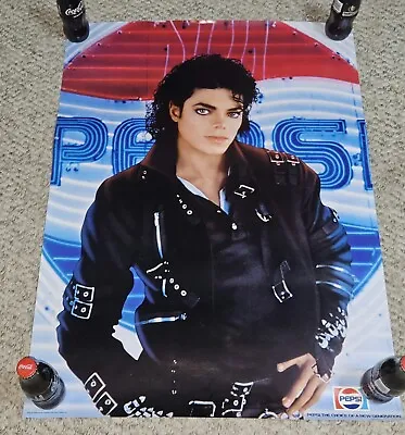 🔥 Vintage Michael Jackson Pepsi Wall Poster! Awesome Condition Get It Now🔥  • $20