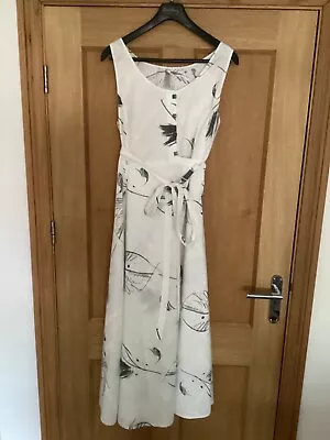 Crea White Cotton Wrap Dress Size 42 • £35