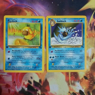 $1.25 • Buy Pokémon TCG Golduck Fossil 35 Regular 1st Edition Uncommon W 1st Ed Psyduck 