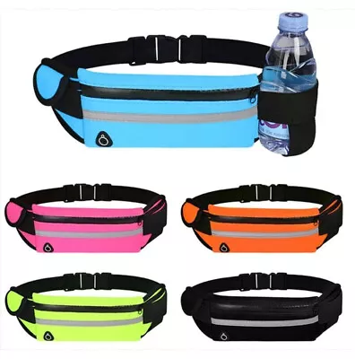 Waterproof Sport Runner Waist Bum Bag Running Jogging Belt Pouch Zip Fanny Pack • $4.59