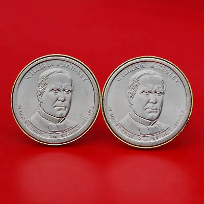 $26.95 • Buy US 2013 Presidential Dollar BU Unc Coin Cufflinks - William McKinley