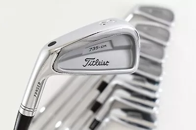 Titleist 735 CM Chrome Iron Set 3-9 Pw LH Steel Stiff Flex Dinamic Gold DG S300 • $349.99