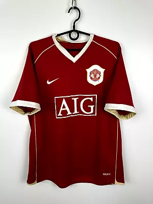 MANCHESTER UNITED 2006 2007 HOME FOOTBALL SHIRT SOCCER JERSEY NIKE Sz L MEN • $45