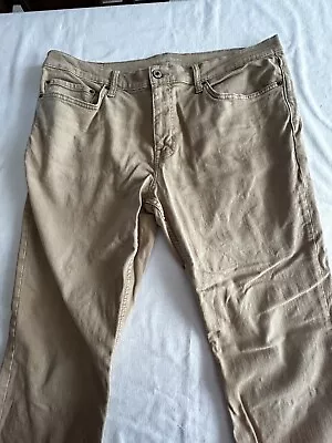 Goodfellow Slim Fit Jeans Mens 38x32 Tan Light Wash Stretch Cotton Straight Leg • $15