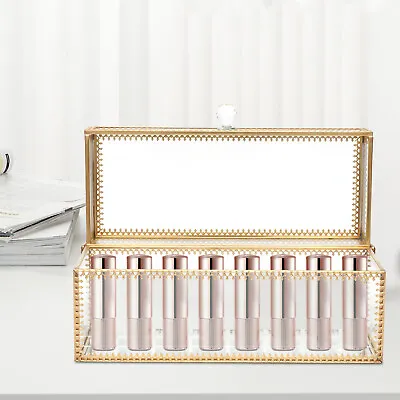 24Grid Lipstick Box Makeup Organizer Storage Nail Polish Display Cosmetic Holder • $18.01