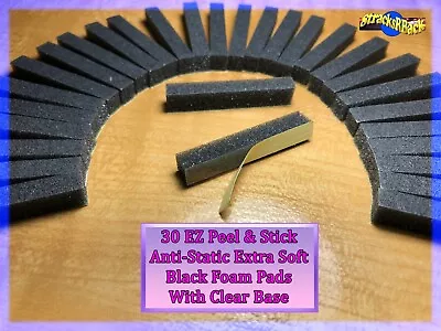 30 EZ Peel Stick AS GR Soft BLK Foam Pads 8-track Tape • $14.99