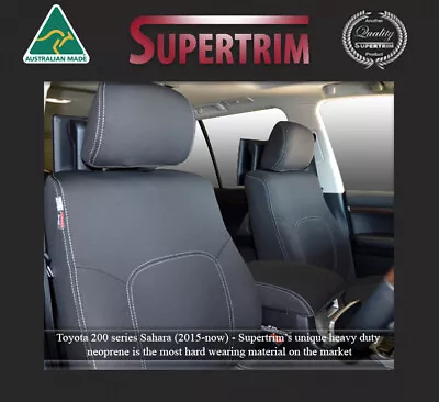 FRONT Seat Cover Fit LANDCRUISER MK III SAHARA (2015-Now) Neoprene Waterproof • $289