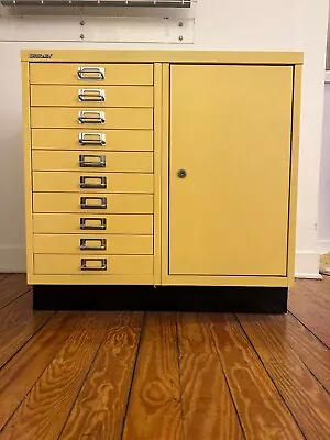 BISLEY® Multi-Drawer Steel Filing Cabinet ~  Yellow Used • $150