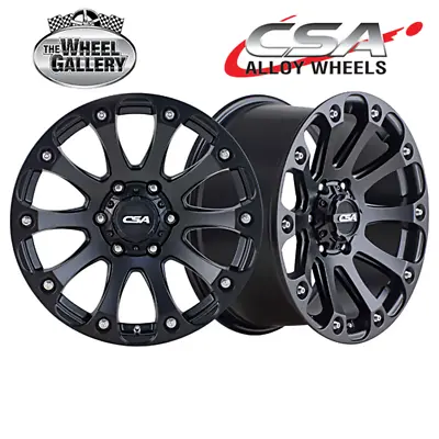 CSA Bullet 16x8 5/150 0P Satin Black Set Of Alloy Wheel Wheels • $1156