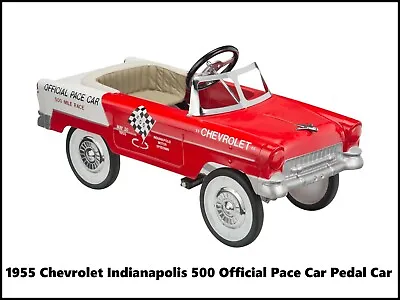 1955 Chevrolet Bel Air Pedal Car NEW Metal Sign: Indianapolis 500 Pace Car Pic • $19.88