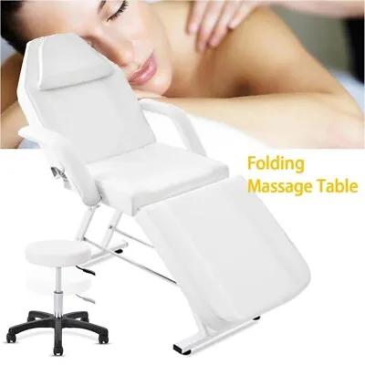 White Electric Facial Bed Tattoo Massage Table Beauty Salon Barber Adjustable • $242