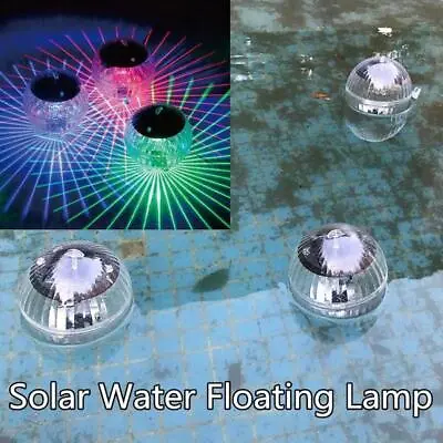 Solar LED Floating Fountain Lights Outdoor Garden Pond Color Pool Changing • £5.99