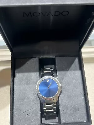 Used Movado Mens Watch Blue Face • $250