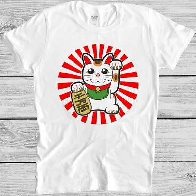Maneki-Neko T Shirt Japanese Lucky Cat Chinese Cool Gift Tee M253 • £6.35