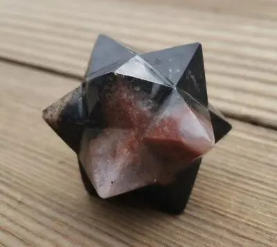 Large 12 Point Solomon Agate Gemstone Merkaba Star (one) • $20.49