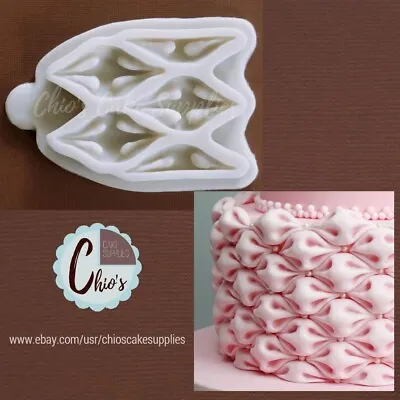 Billow Weave / Fabric Puff Texture Silicone Mold. For Fondant Marzipan Clay • $7.25