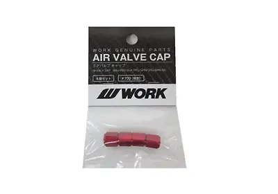$28 • Buy WORK GENUINE OEM Tire Air Valve Stem Aluminum Caps New Color Red 4Pcs 