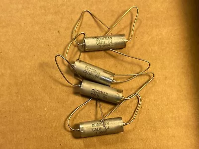 4 NOS Vintage .1 Uf 300v Gudeman Vitamin Q Capacitors TEST GOOD Glass-Sealed PIO • $40