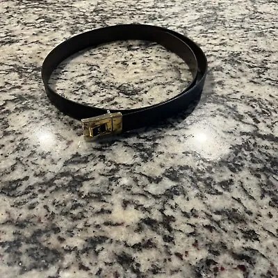 Vintage YSL Yves Saint Laurent Black Or Brown Reversible Leather Belt • $209.50