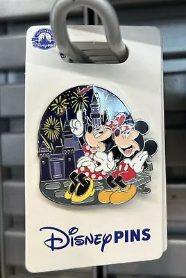 2024 Disney Parks Mickey & Minnie Mouse Watching Fireworks At Castle OE Pin • $20.50