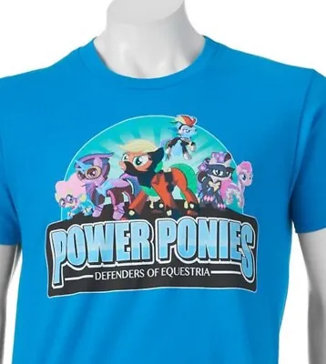 New POWER PONIES Defenders Of Equestria MLP T-shirt L WeLoveFine BRONY Punk NIP • $24.99