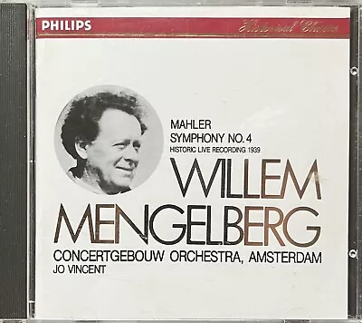 JO VINCENT - Mahler: Symphony No. 4 (Historic Live Recording 1939) - Mengelberg • $33.99