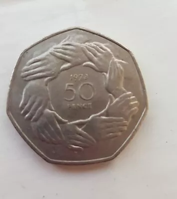 Large Old Style 1973 50p Fifty Pence Coin Clasped Hands UK Entry To EEC rare • £250