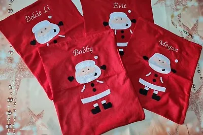 £5.99 • Buy Personalised Embroidered Father Christmas Xmas Santa Sack Stocking