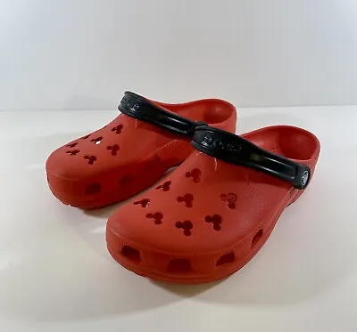 Crocs Disney Parks Exclusive Mickey Mouse Red Sz W 10-11 M 8-9 • $65