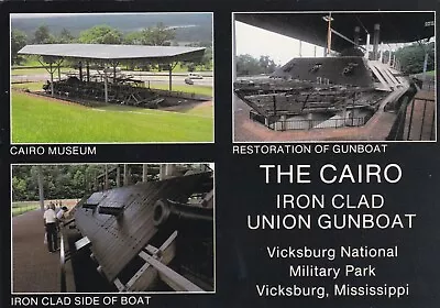 Civil War Ship Vicksburg National Military Park Mississippi Postcard 1980's • $1.99