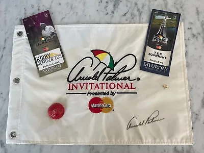 Arnold Palmer Signed Invitational Bay Hill Golf Club Flag  Tickets  2011 API • $199